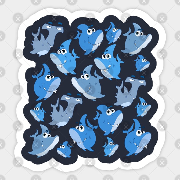 Sharks! Sticker by medunetix